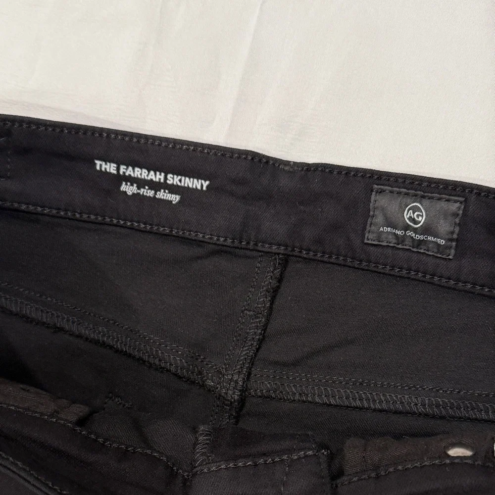 NWT AG Adriano Goldschmied The Farrah Skinny Jeans—Black 31R - Picture 3 of 14